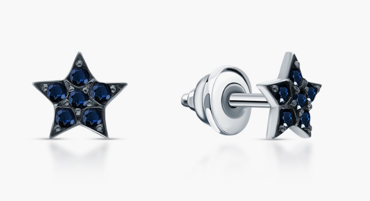 6101020-04445 Серьги пусеты Ag 925