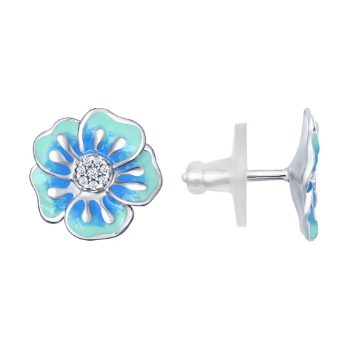 94021790 Серьги пусеты Ag 925