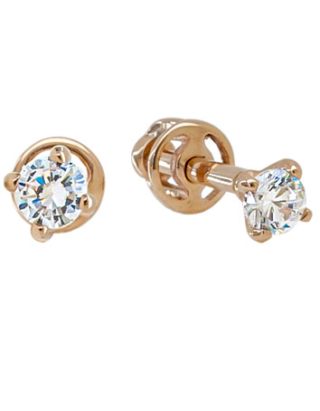 2-4287-001 Серьги пусеты Au 585