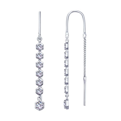 94022886 Серьги-протяжки Ag 925