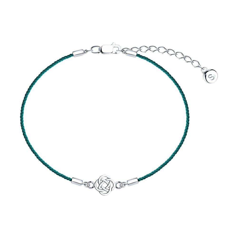 94050648 Браслет текстиль Ag 925