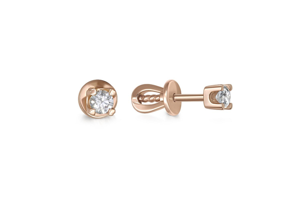 101000791748 Серьги-пусеты Au 585