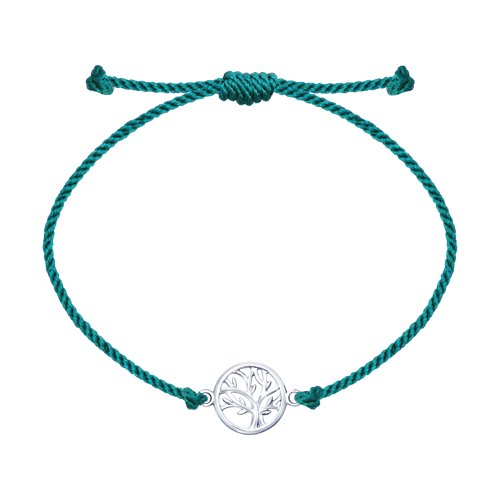 94050480 Браслет текстиль Ag 925