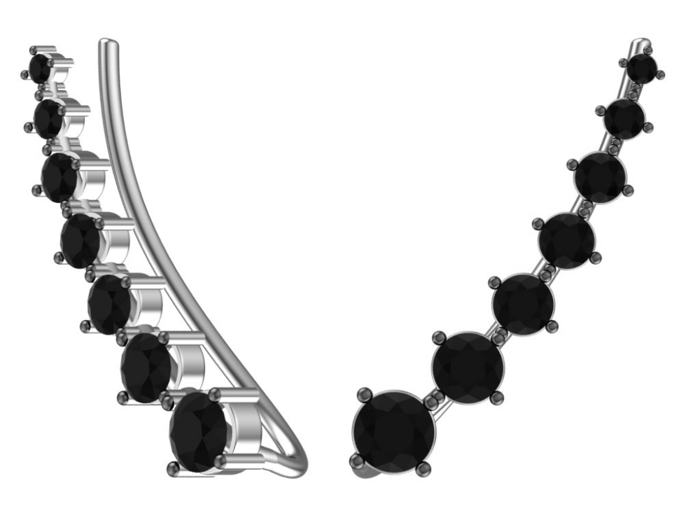 0201213-00205 Серьги зажимы Ag 925