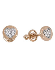 2-3541-001 Серьги пусеты Au 585