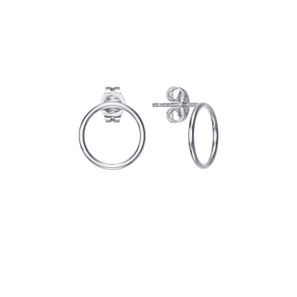 НС 22-490Ю-3 Серьги пусеты Ag 925