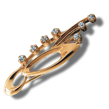 2Бр-0002 Брошь Au 585