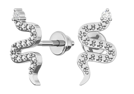 6001595-00775 Серьги пусеты Ag 925