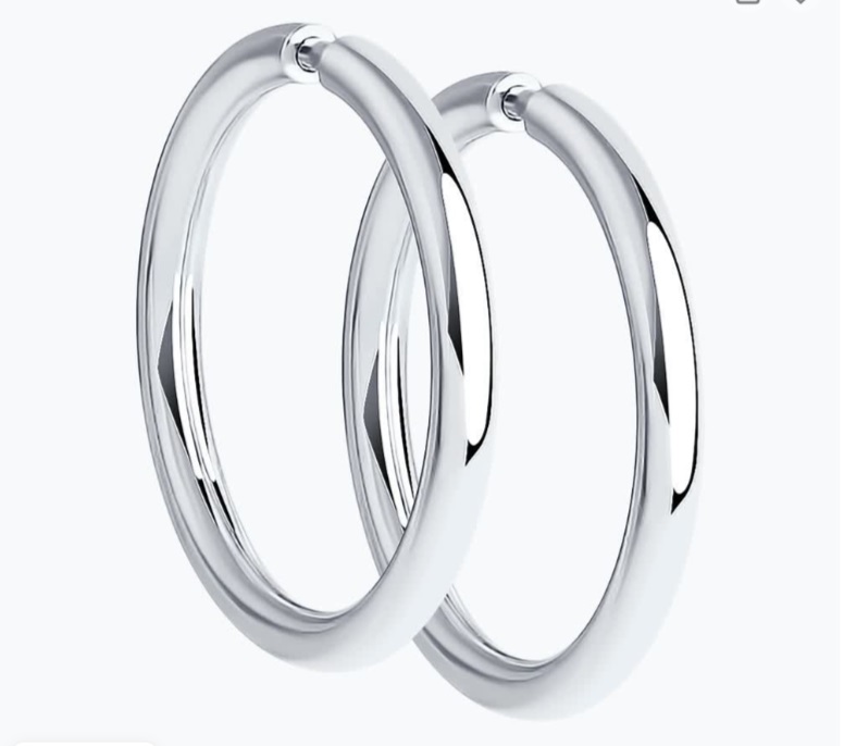 94-124-01718-1 Серьги конго Ag 925