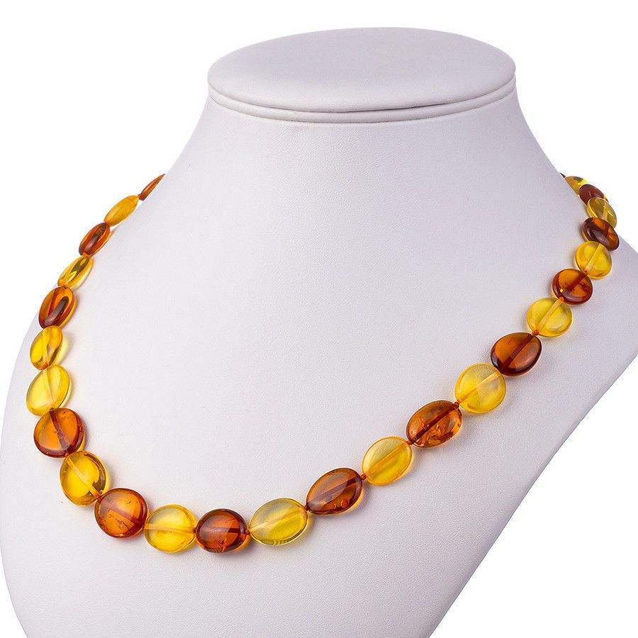 Янтарь 002 овал Бусы