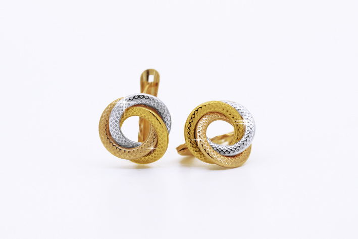 Т-642-3 Серьги Au 585