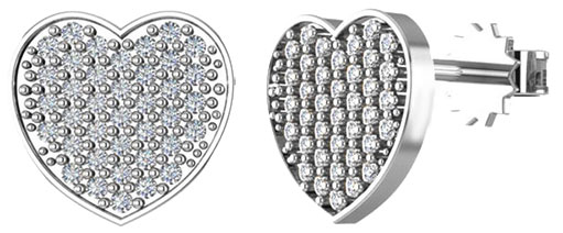 6001162-00775 Серьги пусеты Ag 925