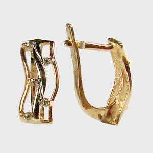 с056 Серьги Au 585