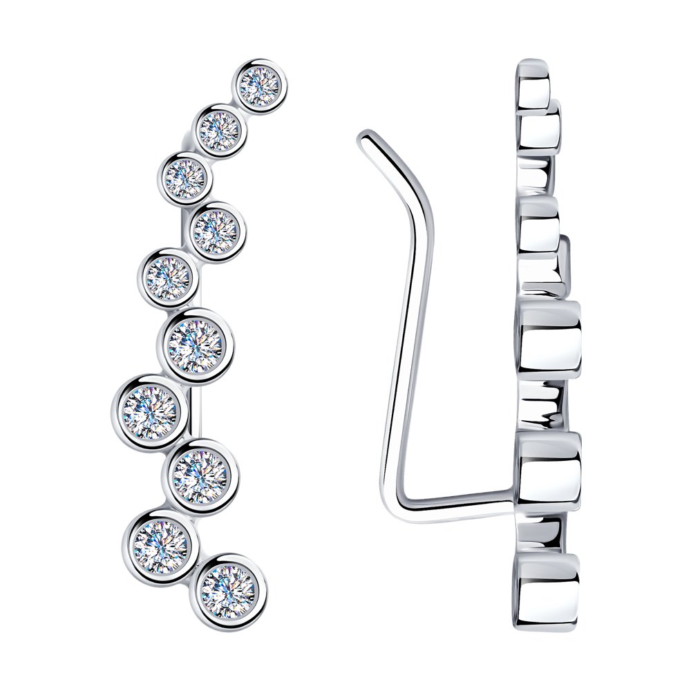 94024256 Серьги зажимы Ag 925