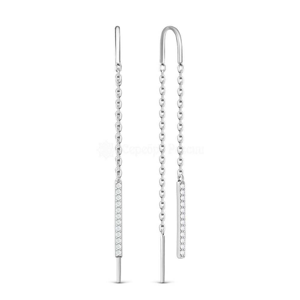 12-1136р Серьги протяжки Ag 925