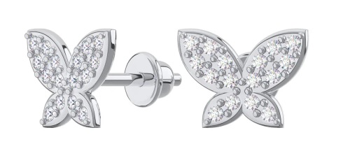 6001004-00775 Серьги пусеты Ag 925