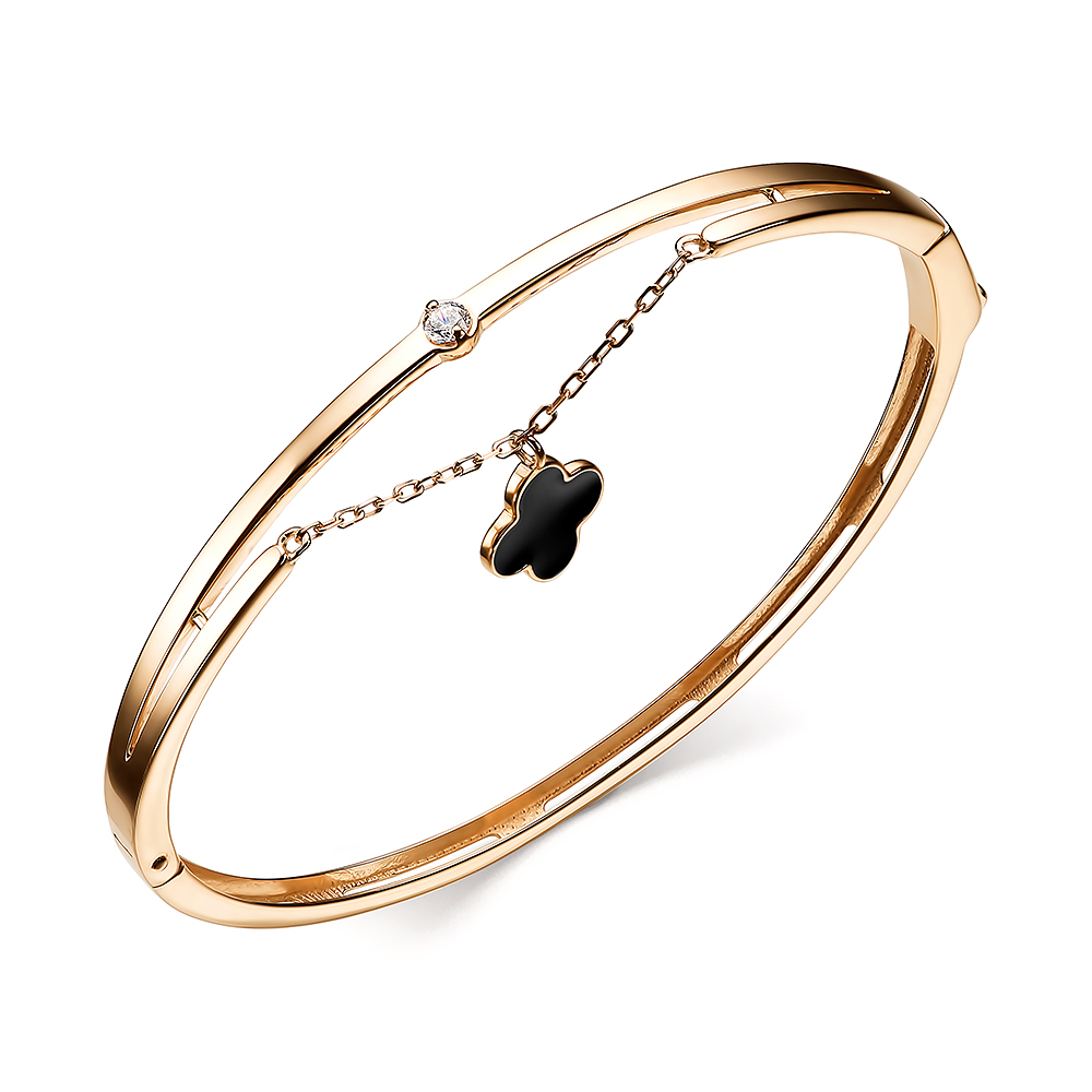 бр4461В Браслет обруч Au 585