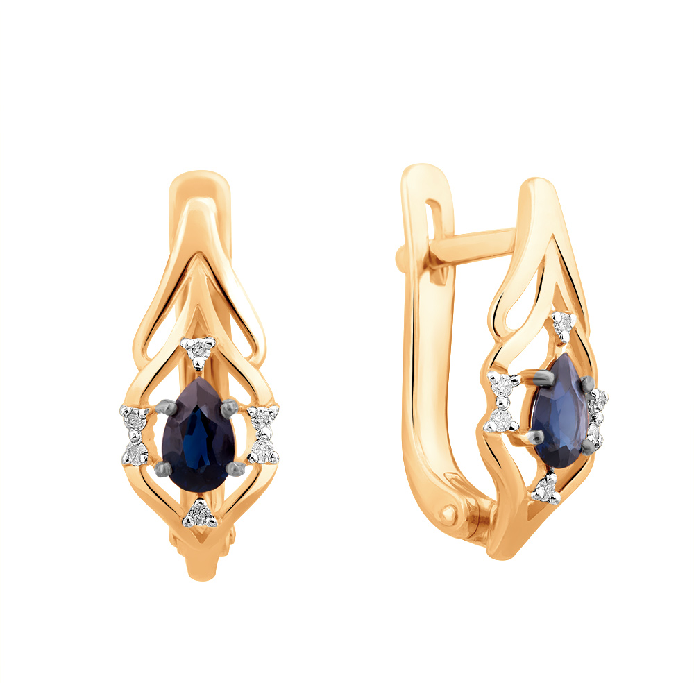 21-9168-11-03 Серьги Au 585