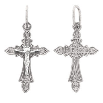 кр0007 Крест Ag 925