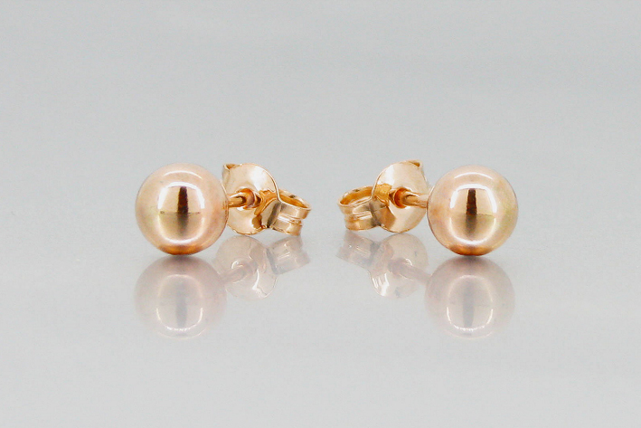 161 Серьги пусеты Au 585