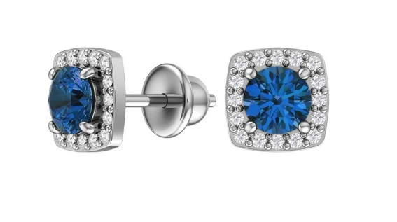 6001141-00285 Серьги пусеты Ag 925