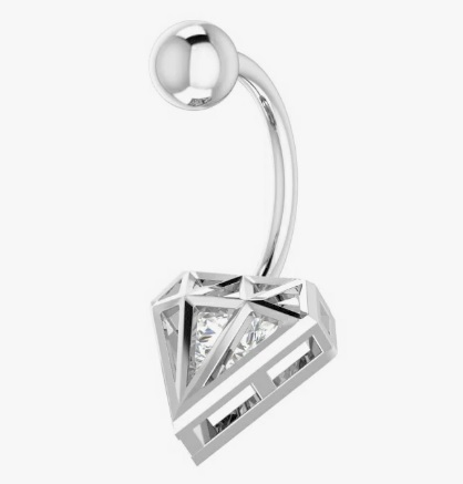 0600030-00775 Пирсинг в пупок Ag 925