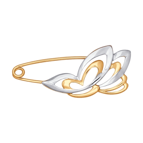 040188 Брошь Au 585