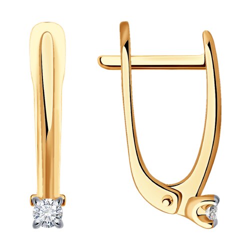 1021870 Серьги Au 585