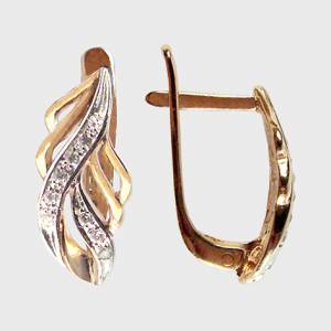 с089 Серьги Au 585