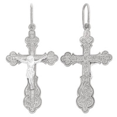 кр0027 Крест Ag 925