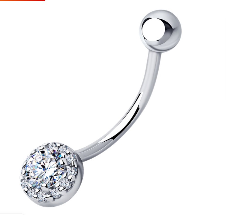94060097 Пирсинг в пупок Ag 925