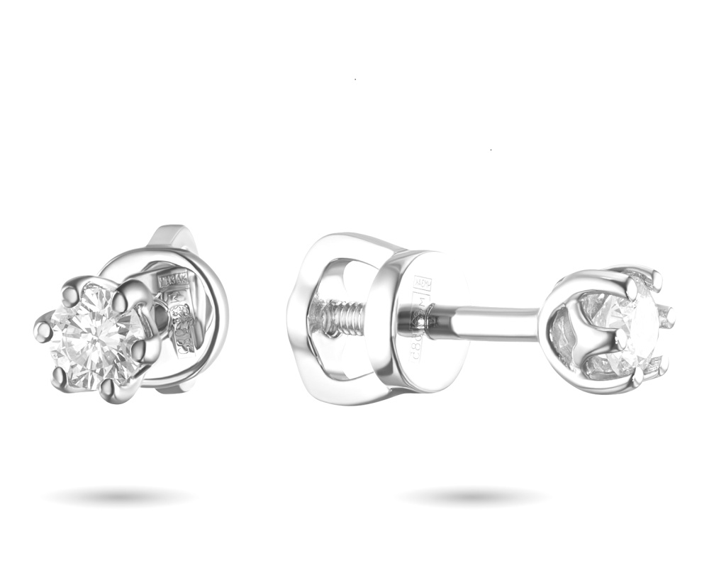 2-0747-001 Серьги-пусеты Au 585