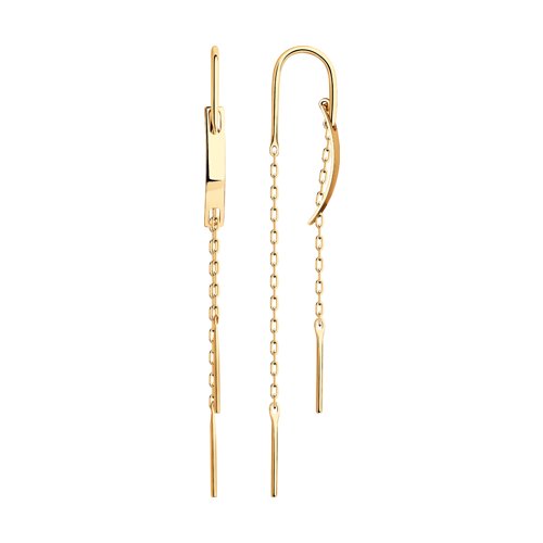 028665 Серьги-протяжки Au 585