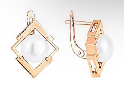 290-1-1357 Серьги Au 585