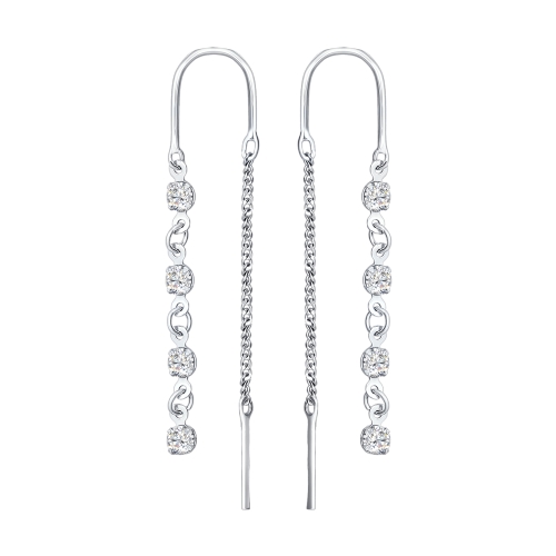 94020804 Серьги-протяжки Ag 925