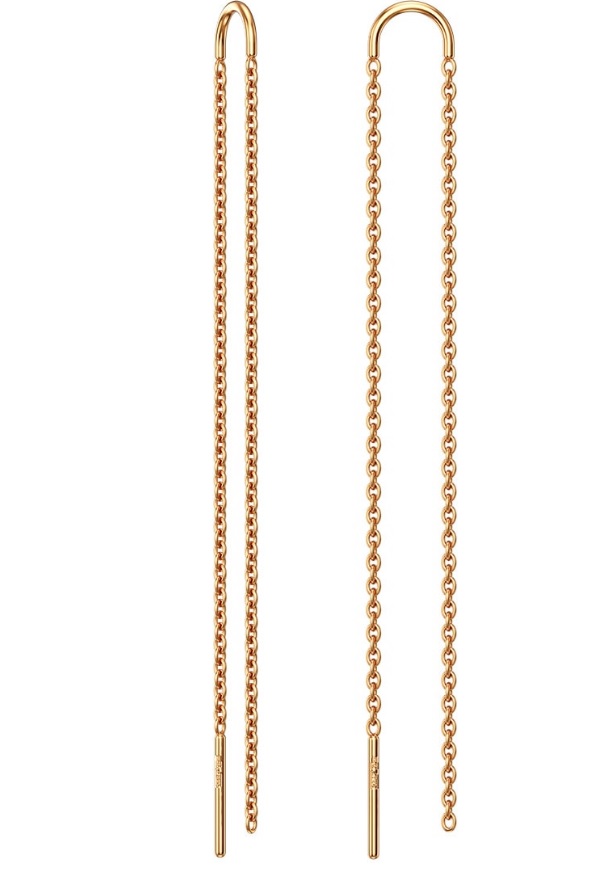 НС12-365 Серьги протяжки Au 585