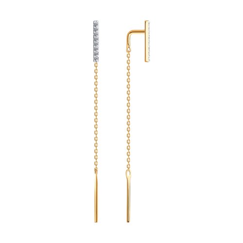 029650 Серьги протяжки Au 585