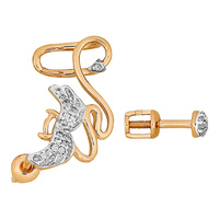 02-6907 Серьги каффы Au 585