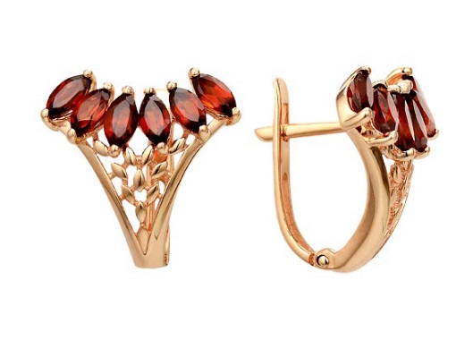 43081200-Ам Серьги Au 585