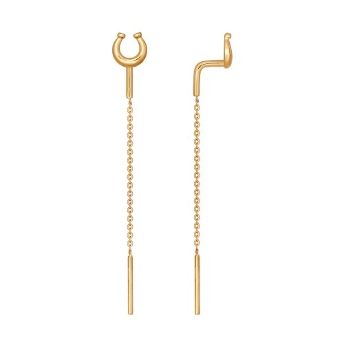 027154 Серьги-протяжки Au 585