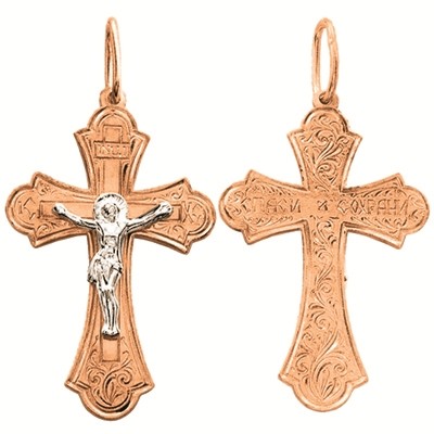 кр0040 Крест Au 585