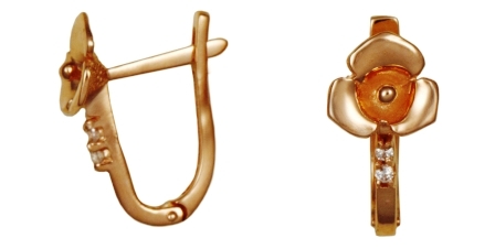 73098 Серьги Au 585