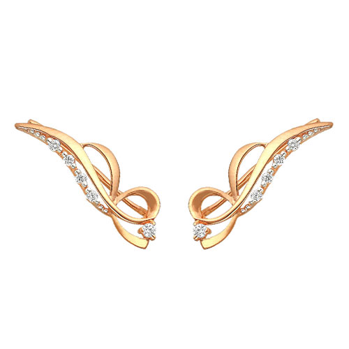 20015300 Серьги зажимы Au 585