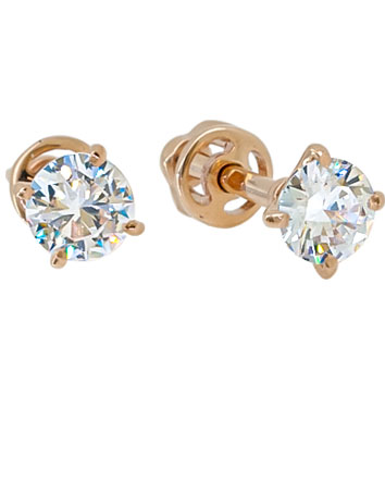 2-4288-001 Серьги пусеты Au 585